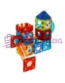 3D Магнитни строителни блокчета писта с топки 110 части